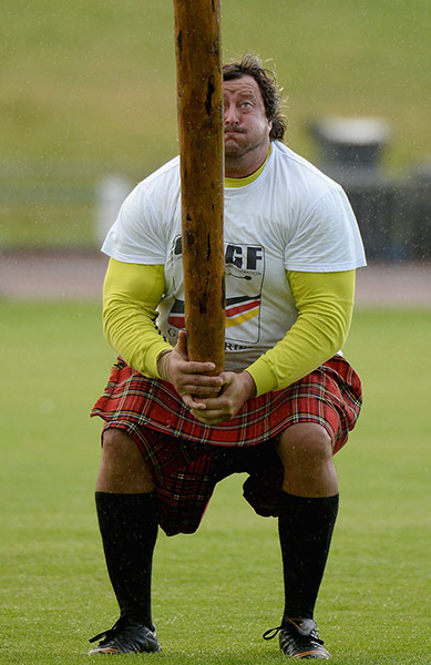 The Annual Cowal Highland Games: tossing the caber