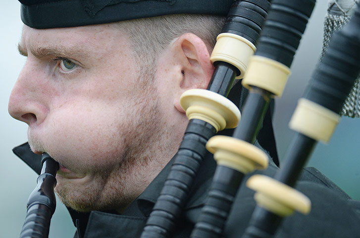 The Annual Cowal Highland Games: bagpiper