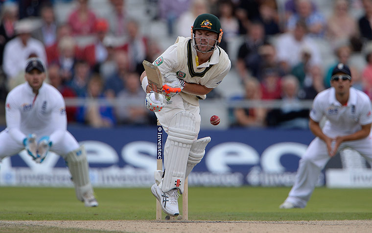 Ashes day four: Warner hit by Broad