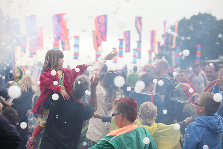 More bubbles! Camp Bestival, Lulworth Castle, Dorset. 