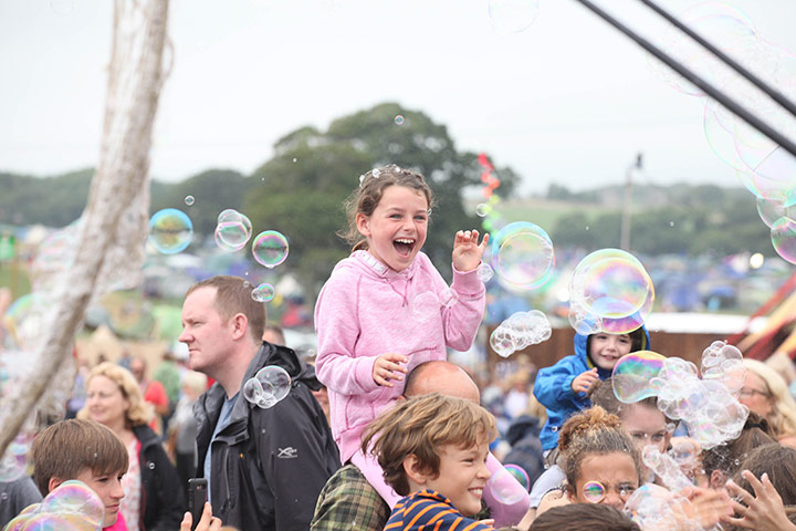 Bubbles! At Camp Bestival, Lulworth Castle, Dorset. 