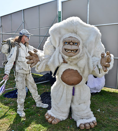 Behind the scenes at Camp Bestival, Saturday. 