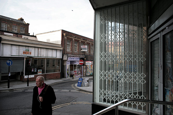 UK Seaside Towns: Closed-down shops in Margate's high street