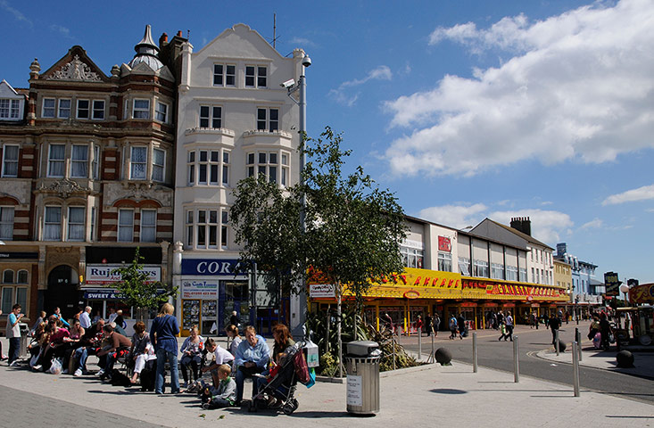 UK Seaside Towns: Clacton-on-Sea town centre in Essex