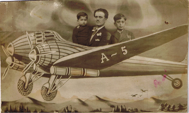 Chafic Soussi: Father & Sons in plane