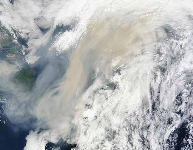 Satelitte Eye on Earth: Smoke from Canadian fires over the Atlantic Ocean