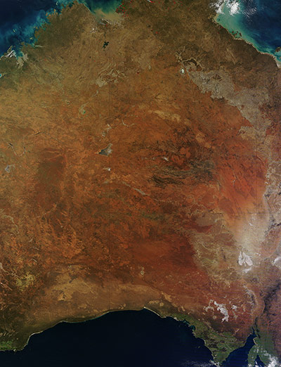 Satelitte Eye on Earth: Central Australia
