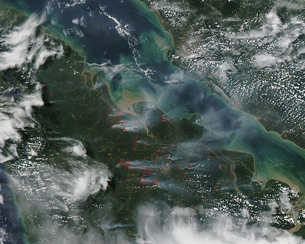 Satelitte Eye on Earth: Fires and smoke in Indonesia