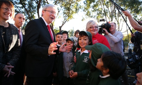 The Prime Minister Kevin Rudd at St Anthonys School in Girraween in the electorate of Greenway, in Sydney's West.