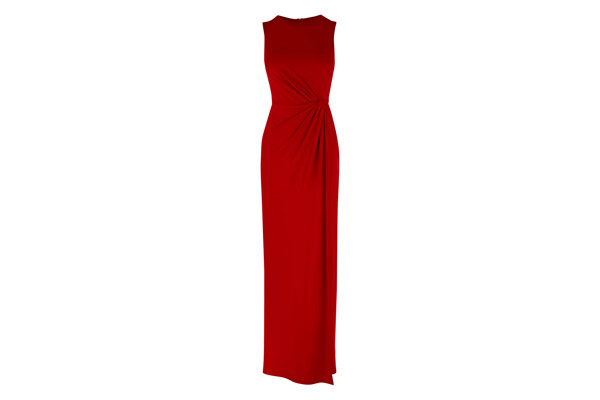 Eid clothes: Eid clothes red twist front maxi dress by Warehouse