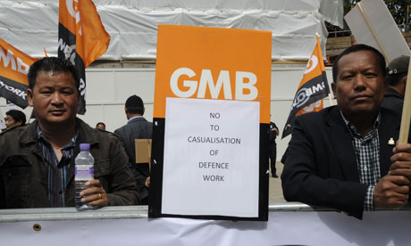 GMB support the Ghukkas against Serco