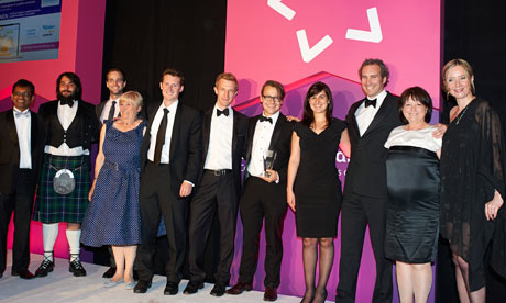 The Lambeth Library Challenge team at the Nominet Internet Awards 2013