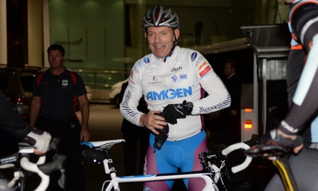 Opposition leader Tony Abbott prepares for his early morning ride in Brisbane, Friday, Aug. 9, 2013.
