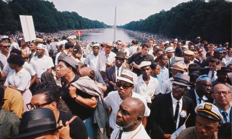 Protestors Beside Reflecting Pond at March on Washington