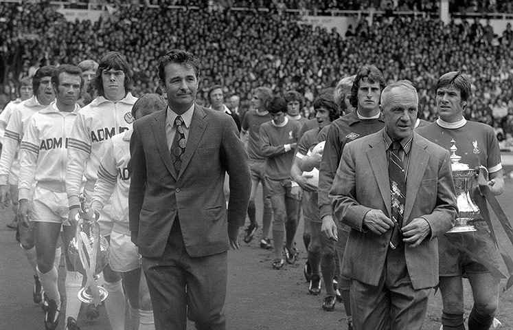 shankly: 1974 FA Charity Shield - Liverpool v Leeds United - Wembley Stadium
