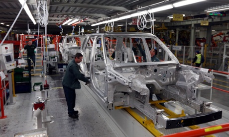 Aluminium bodied Range Rovers in production at the Jaguar Land Rover (JLR) plant in Solihull as JLR will create 1,700 jobs at its plant in Solihull as part of a  1.5 billion investment.