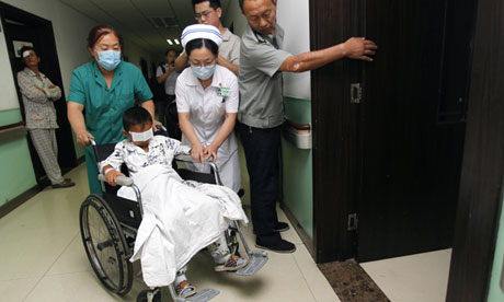 Guo Bin in hospital in China