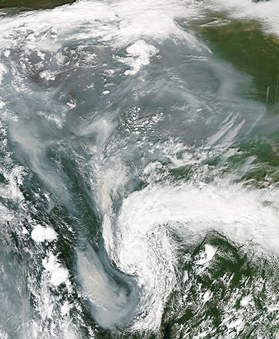 Satellite Eye on Earth: Smoke and fires across central Russia 