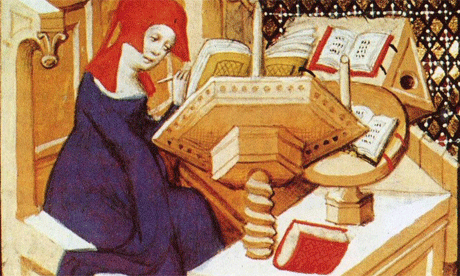 Thing for furniture … detail of Christine de Pizan in her study. Image: Flickr/Cea