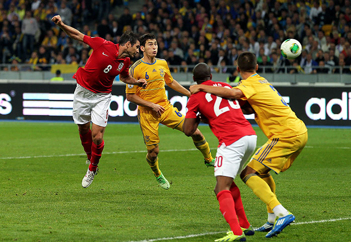 Ukraine v England: Frank Lampard header