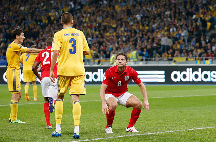 Ukraine v England: Frank Lampard looks dejected