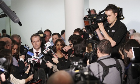 The next Labor leader? Bill Shorten speaks to the media during the Labor leadership spill, which unseated Julia Gillard