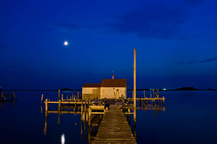 Smith Island : A new moon lights up the Chesapeake Bay