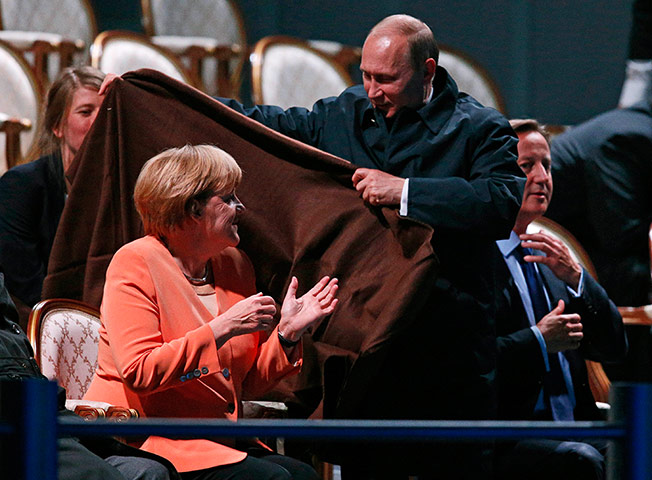 Lighter Look: Vladimir Putin and Angela Merkel 