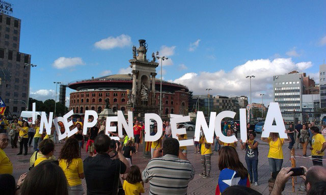 National Catalan day: independencia sign