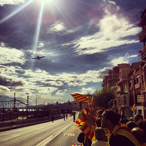 National Catalan day: Via Catalana in Masnou