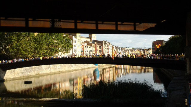 National Catalan day: Girona Catalan chain