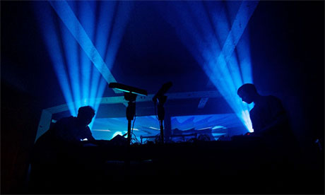 Fuck Buttons perform in Glasgow