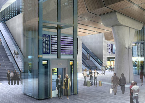 Living Labs: Digital impression of the internal concourse at London Bridge Station