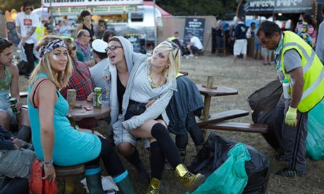 Festivalgoers at Bestival 2013