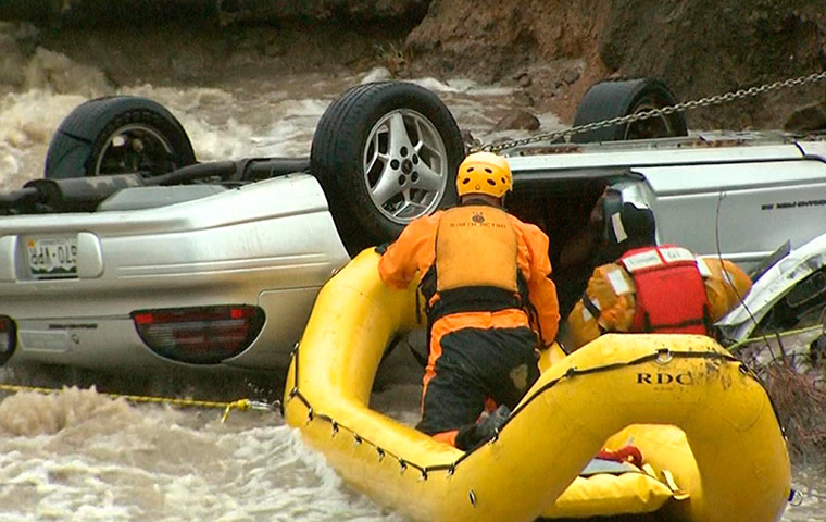 colorado: oding of Rock Creek in Lafayette