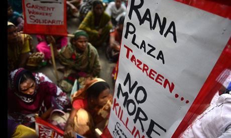 Bangladeshi garment protest in Dhaka