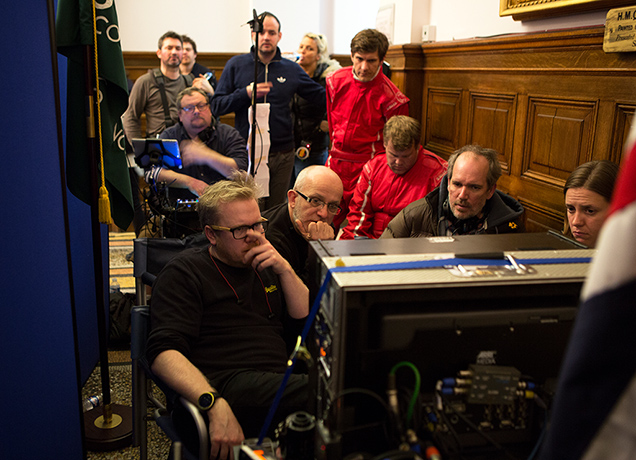 The Wrong Mans: The crew, including the director Jim Field-Smith, review footage