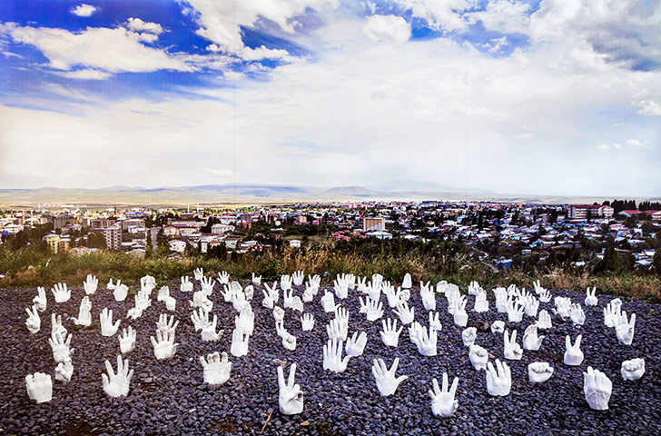 Istanbul Biennial: Monument to Humanity - Helping Hands, 2011/2013 by Osterholt & Uitentuis