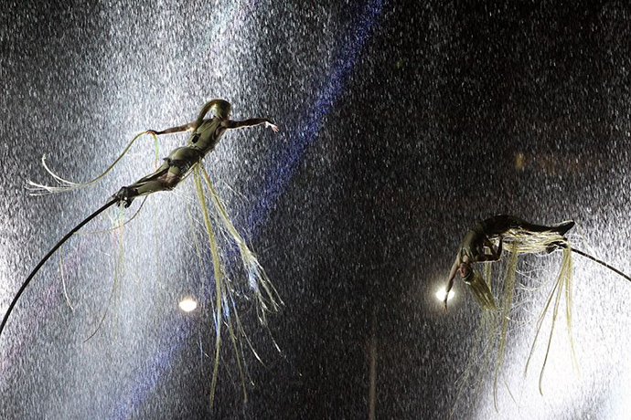 Brisbane festival: Two preformers reach out to each other