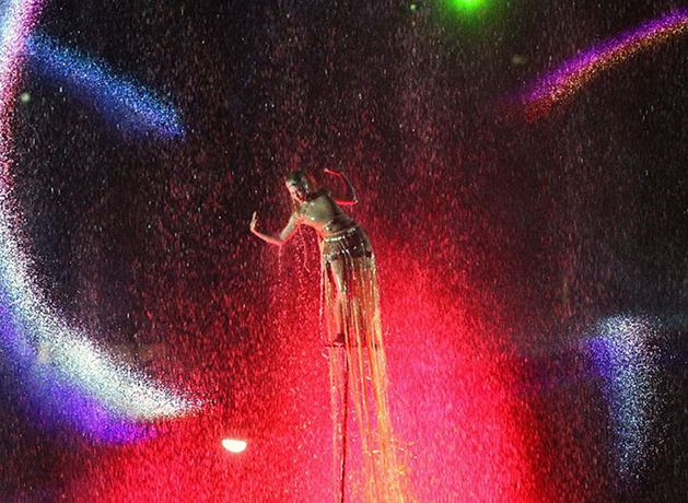 Brisbane festival: Performer at light show