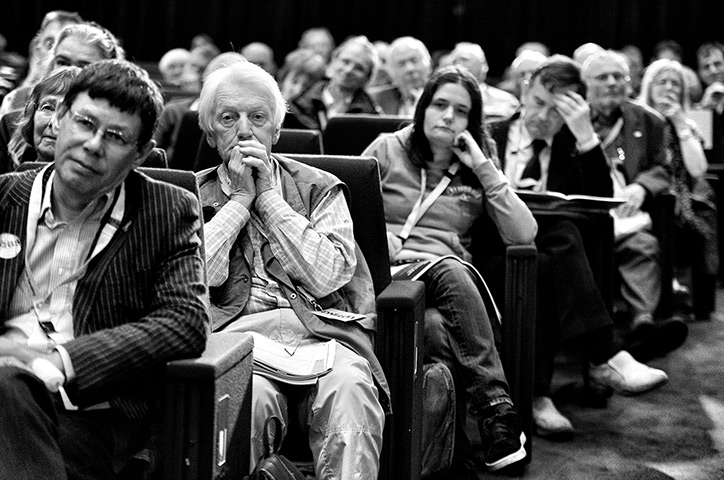 Lib Dem conference: Delegates listen to Ed Davey