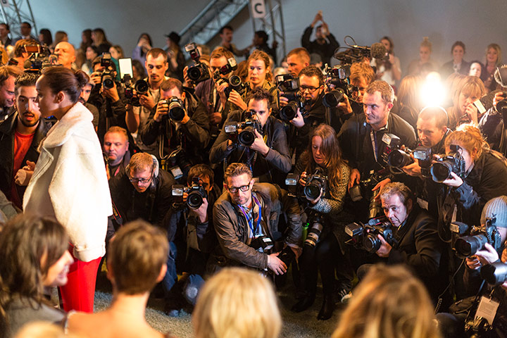 LFW David Levene: Front row photographers