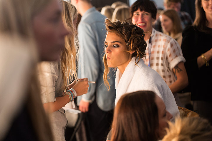 LFW David Levene: Model at Topshop