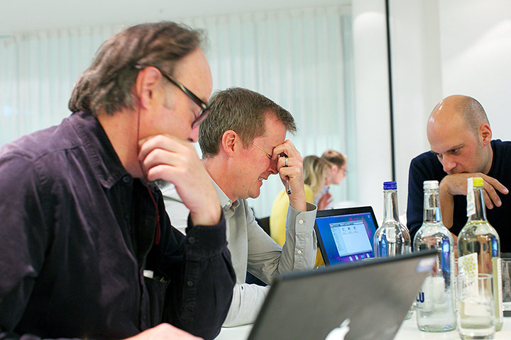 Judging lunch: Some difficult decisions for the photographer judges