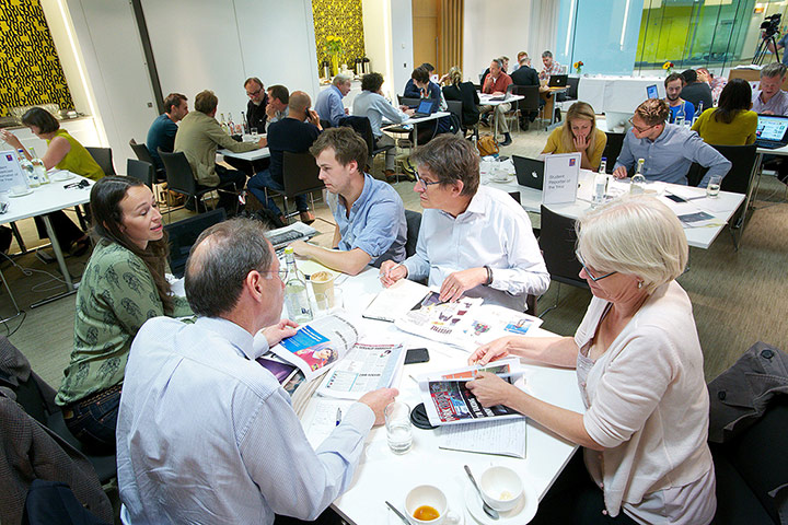 Judging lunch: The judging panel hard at work