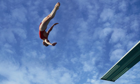 Woman diving