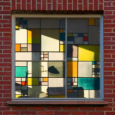 Alternative Germany: stained glass mondrian
