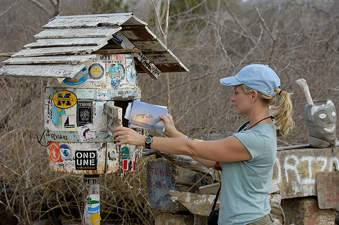 Galapagos postcards : The oldest post office in the Pacific and set up in 1793 by James Colnett, 
