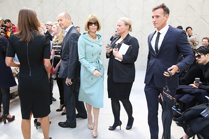 Burberry at LFW: Anna Wintour arrives for Burberry at London Fashion Week