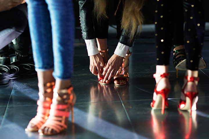 David Levene at LFW: Berardi preparations